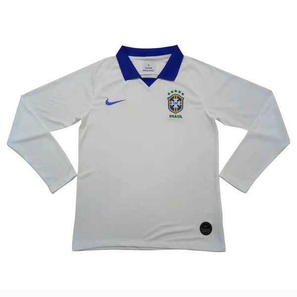 Maillot Football Brésil Exterieur ML 2019 Blanc